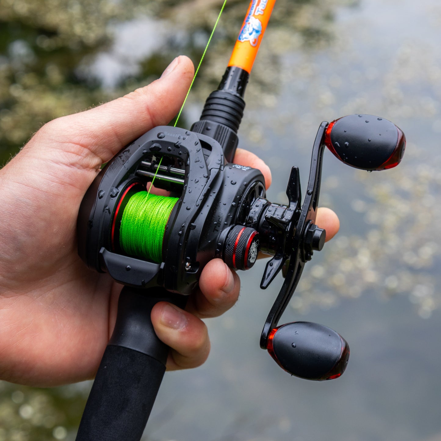 Línea de pesca trenzada Reaction Tackle - Sin decoloración, verde de alta visibilidad - NUEVA