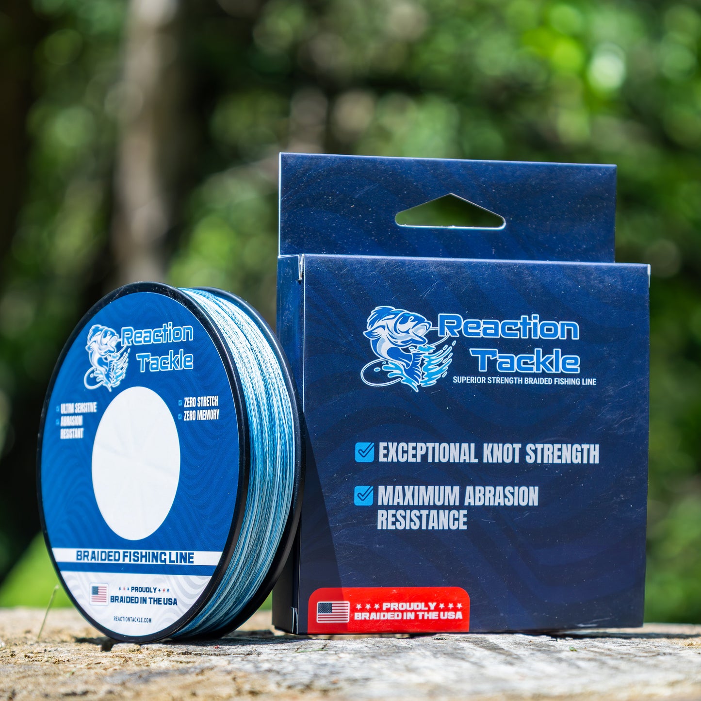 Línea de pesca Reaction Tackle TRENZADA EN EE. UU. - 4X - NUEVA