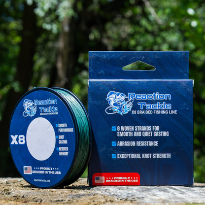 Línea de pesca Reaction Tackle TRENZADA EN EE. UU. - 8X - NUEVA