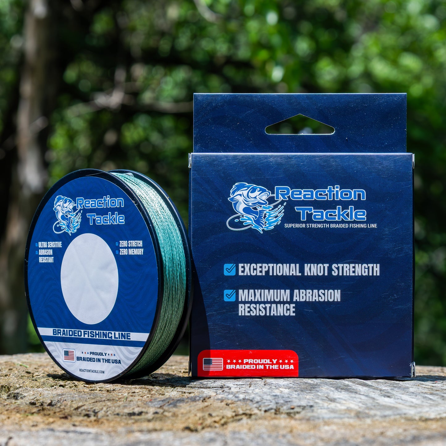 Línea de pesca Reaction Tackle TRENZADA EN EE. UU. - 4X - NUEVA