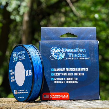 Línea de pesca Reaction Tackle TRENZADA EN EE. UU. - 5X - NUEVA
