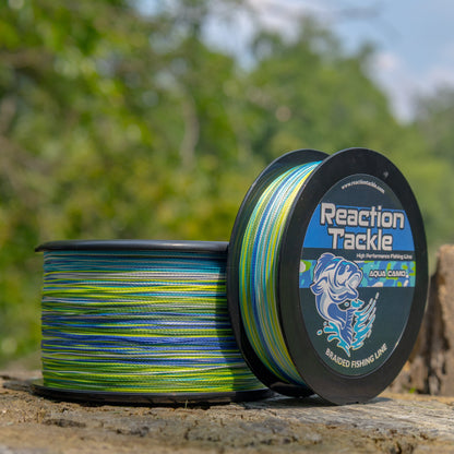 Ligne de pêche tressée Reaction Tackle - Camouflage Aqua