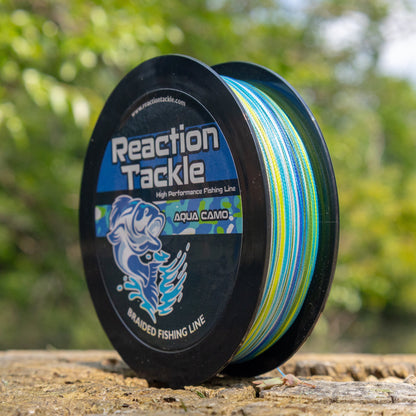 Ligne de pêche tressée Reaction Tackle - Camouflage Aqua
