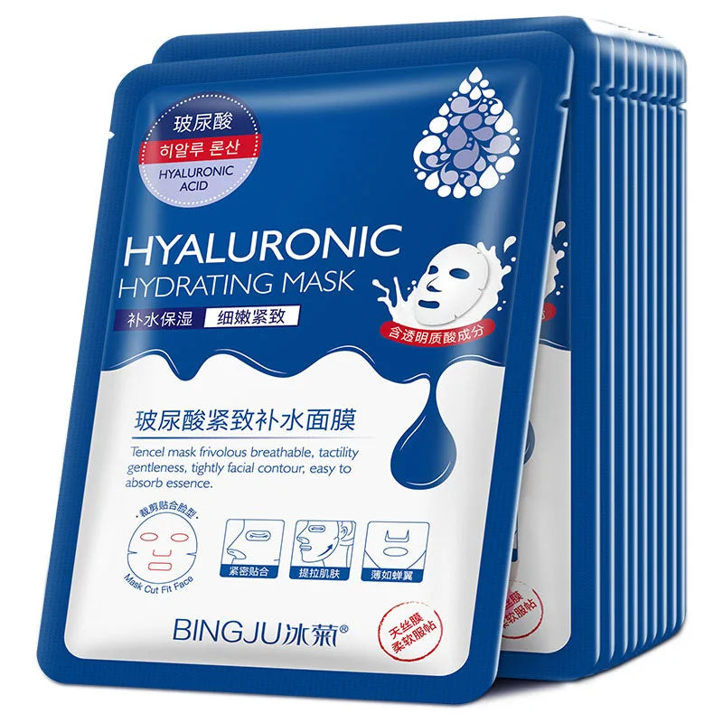 Sheet masks 20 pcs blue packaging Silcy Skin Hyaluronic Acid Collagen Hydrating Mask on Tampa Home & Garden Store