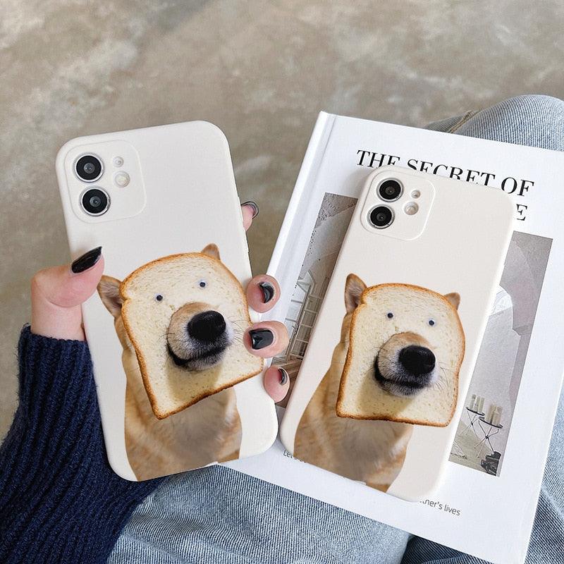 Stevvex puppy toast silicone phone case for iPhone, set of 2 soft shockproof covers on Tampa Home & Garden Store