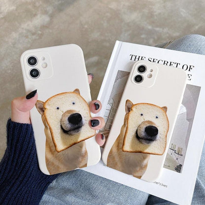 Stevvex puppy toast silicone phone case for iPhone, set of 2 soft shockproof covers on Tampa Home & Garden Store
