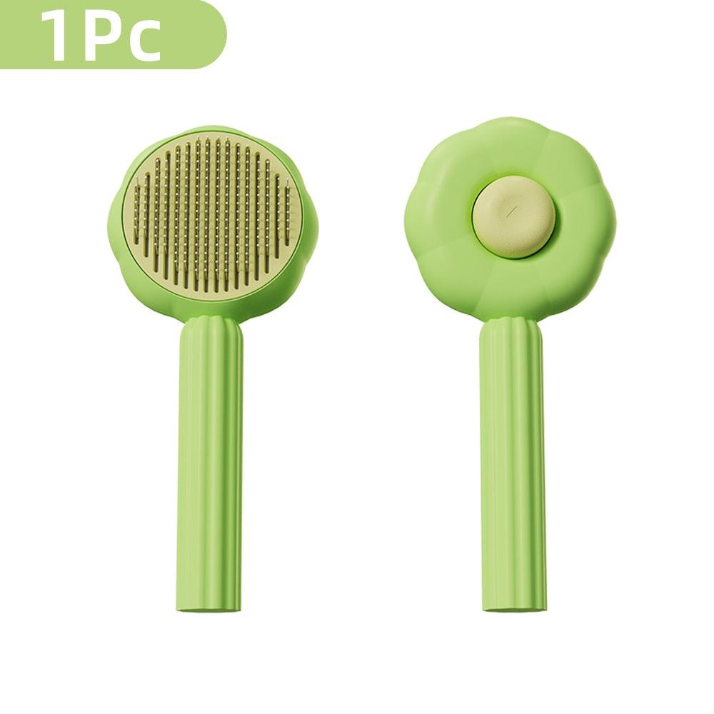 Stevvex green cat comb massage brush for hair removal and pet grooming 1 pc on Tampa Home & Garden Store