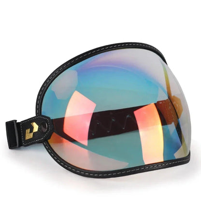 AeroShield Motorcycle Goggles with mirrored lens and black strap featuring BikerZoneZ logo on Tampa Home & Garden Store