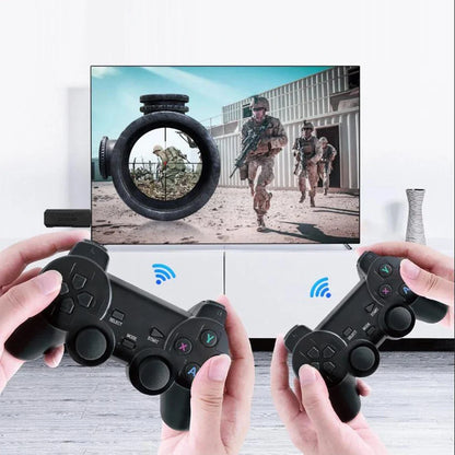 58000 Games handheld console with 256GB and 4K TV wireless gamepad, two black controllers on Tampa Home & Garden Store