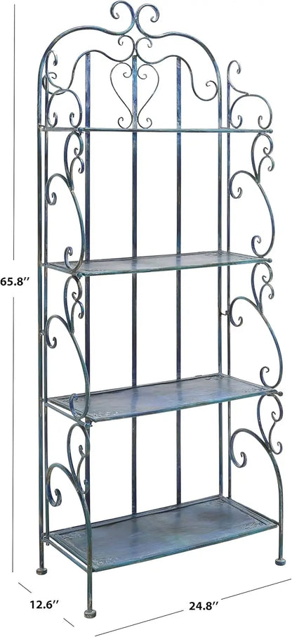Elegant Metal 4-Tier Patio Garden Plant Stand