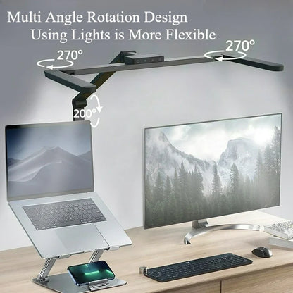 Perfecsy LED desk lamp with clamp, remote dimming, 24W ultra bright, multi-angle arms for desk on Tampa Home & Garden Store