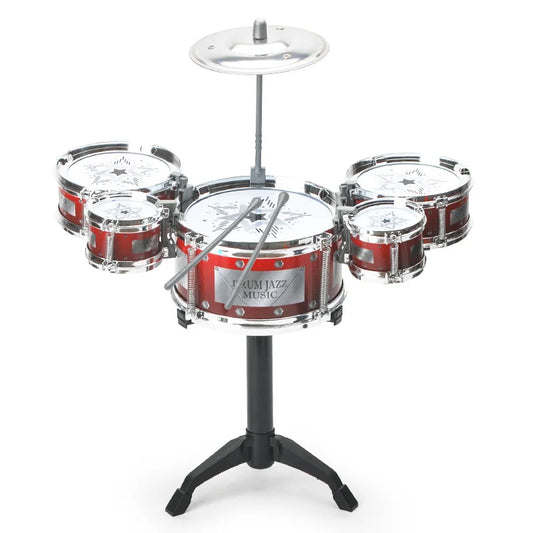 Kids Jazz Drum Set 5 Drum Kit with Cymbal Beginner Musical Toy - Tampa Home & Garden Store