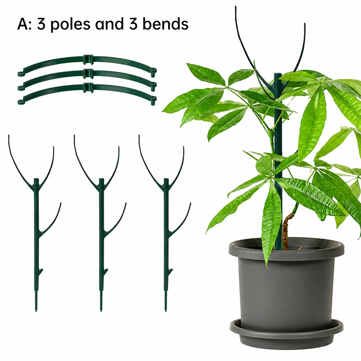 Tall Stackable Plant Support Stakes And Ties