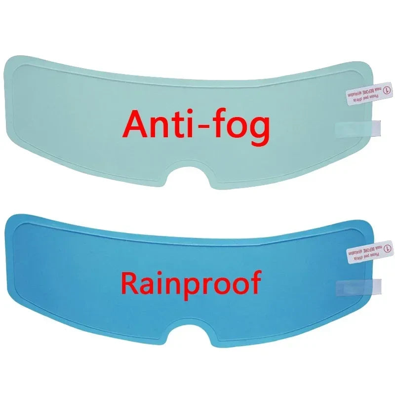 Anti-fog patch film rainproof eye shields by BikerZoneZ, teal and blue 2-pack on Tampa Home & Garden Store