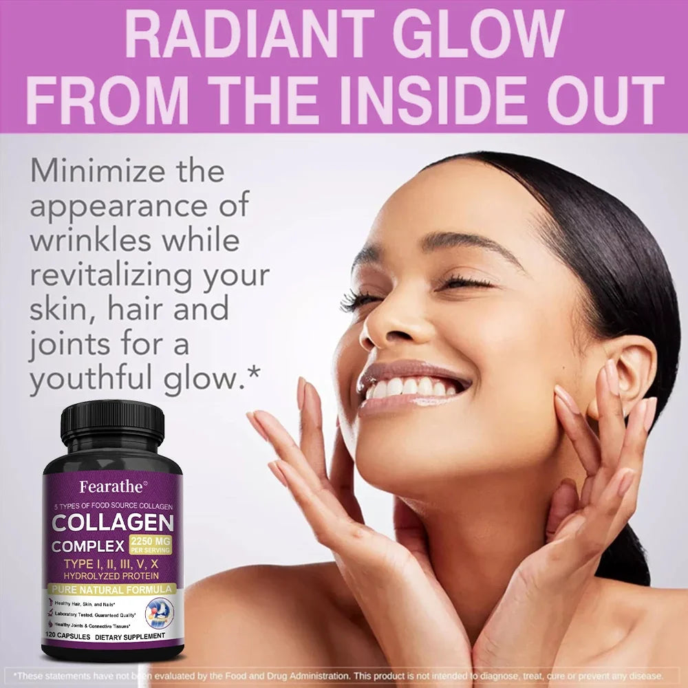 Silcy Skin Multi-Collagen Complex capsules with hydrolyzed collagen I–V X, purple label on Tampa Home & Garden Store