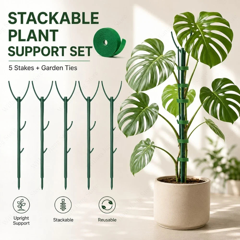 Tall Stackable Plant Support Stakes And Ties