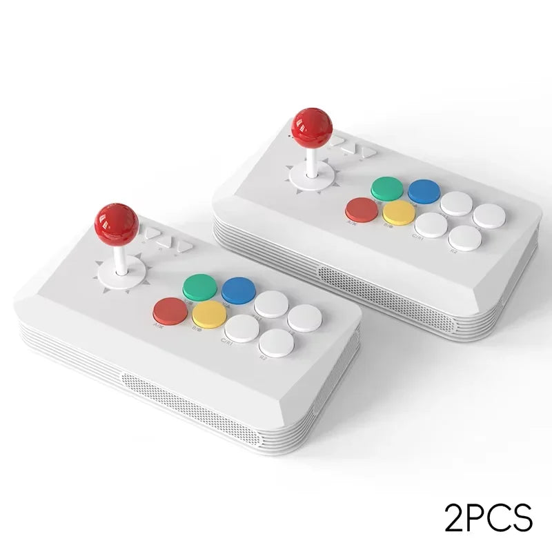 DATA FROG wireless arcade joystick pair, white controllers with red sticks and buttons, 2PCS on Tampa Home & Garden Store