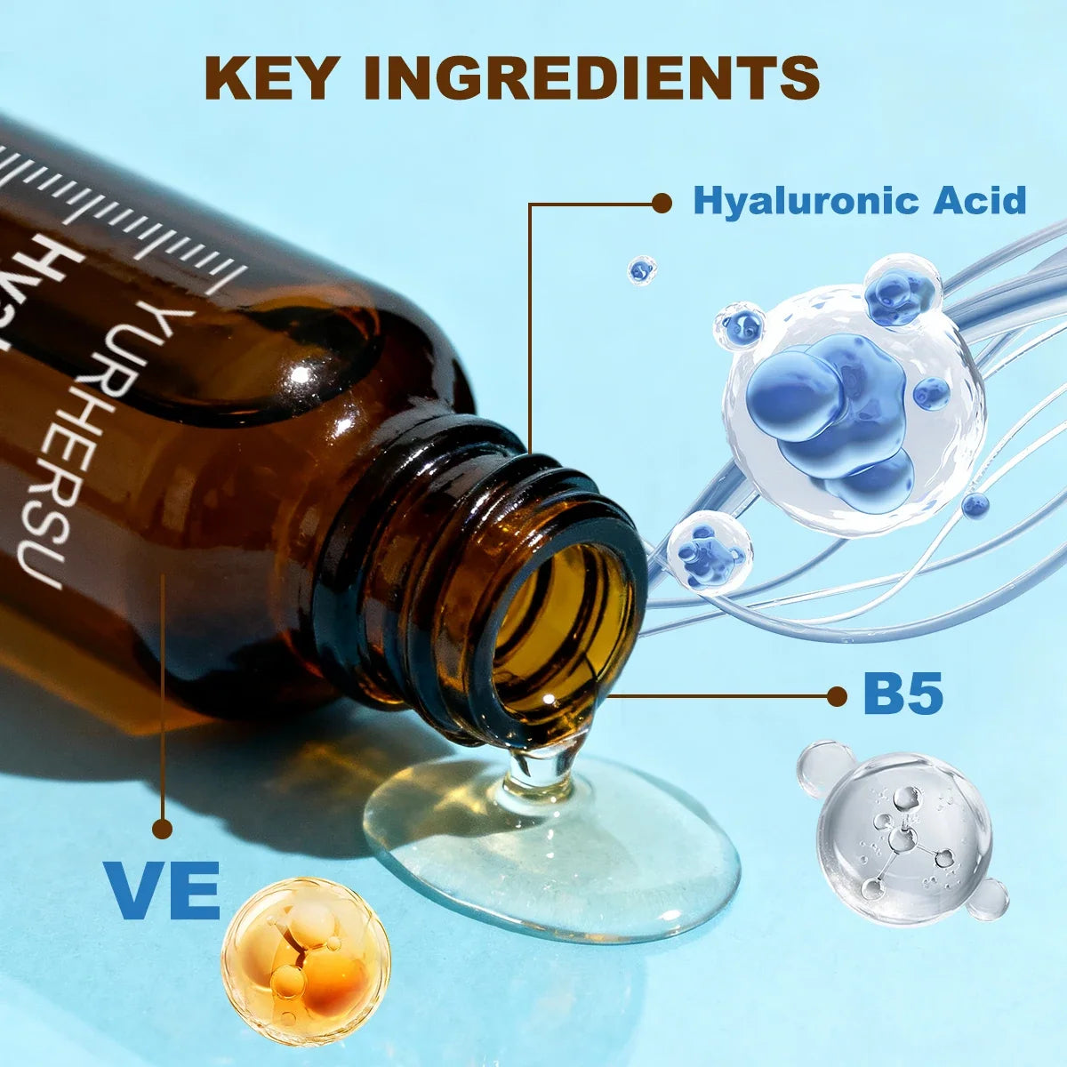 3.0% Hyaluronic Acid Serum by Silcy Skin, amber glass bottle with dropper, vegan 1oz on Tampa Home & Garden Store