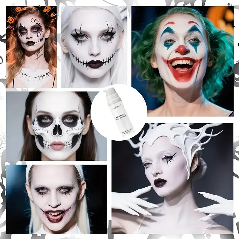 White liquid foundation Silcy Skin, full-coverage creamy formula for goth cosplay, matte on Tampa Home & Garden Store