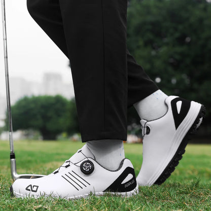 Golf Shoes EstaliosFit white unisex anti-slip outdoor shoes with black accents on Tampa Home & Garden Store