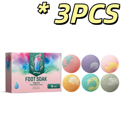 South Moon Foot Soak Tablets 6 pcs set with colorful bath balls and herbal essential oil on Tampa Home & Garden Store