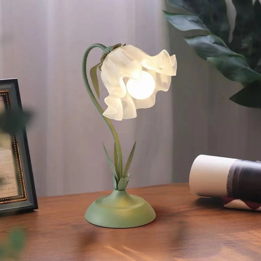 Vintage Floral LED Table Lamp Three Speed Touch Bedside Night Light Decor - Tampa Home & Garden Store