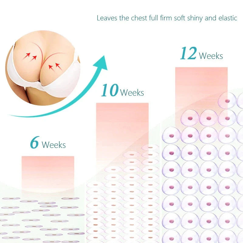 Breast enlargement essential oil Silcy Skin with 6, 10, 12 week progress bars pink chart on Tampa Home & Garden Store