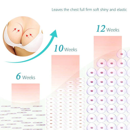 Breast enlargement essential oil Silcy Skin with 6, 10, 12 week progress bars pink chart on Tampa Home & Garden Store
