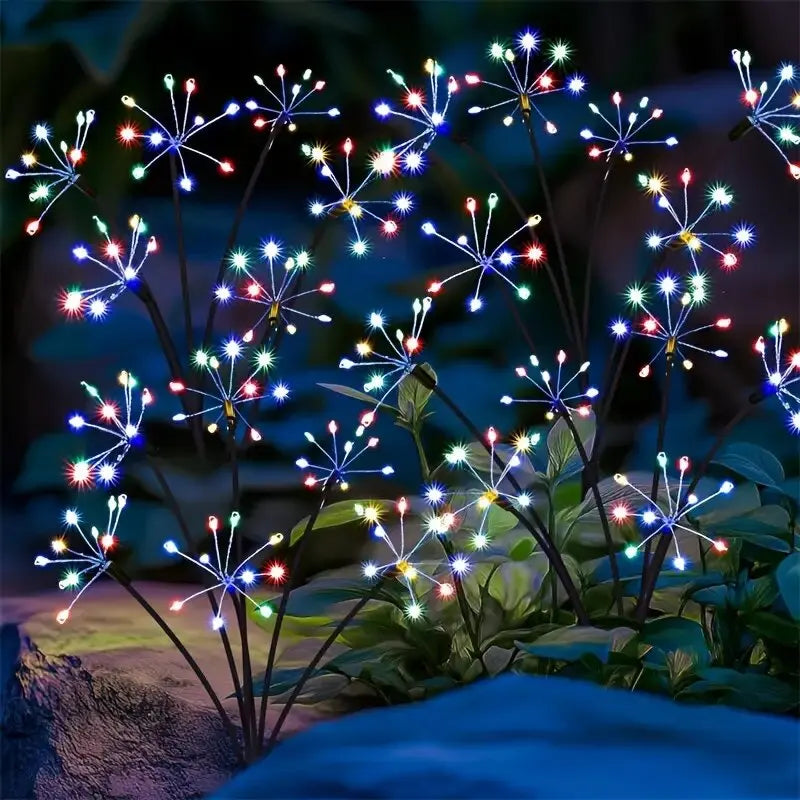 1PC Perfecsy Solar LED Firework Garden Light with multi-color bursts on garden stakes outdoor waterproof on Tampa Home & Garden Store