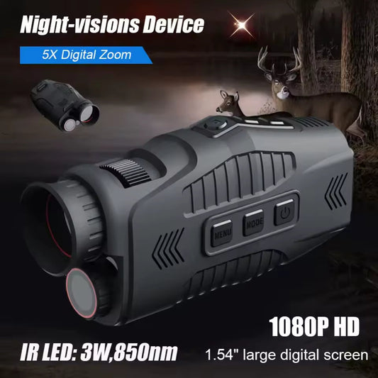 1080P Night Vision Monocular with Infrared Zoom HD Hunting Telescope for Day/Night Use