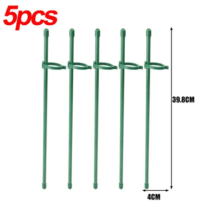 Green Adjustable Plant Support Rods and Clips