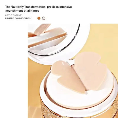 Silcy Skin Air Cushion BB Cream compact with butterfly powder puff, beige foundation on Tampa Home & Garden Store