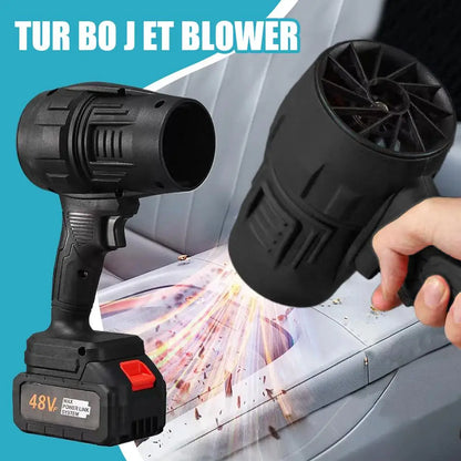 Cordless mini air blower jet fan for dust and leaves, black UpTrend Deals 48V battery on Tampa Home & Garden Store