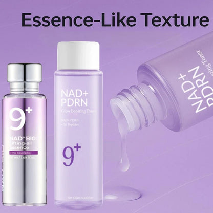 NAD+ BIO Lifting-sil serum and NAD+ PDRN Glow Boosting Toner in purple bottles, Silcy Skin, 2 pcs on Tampa Home & Garden Store