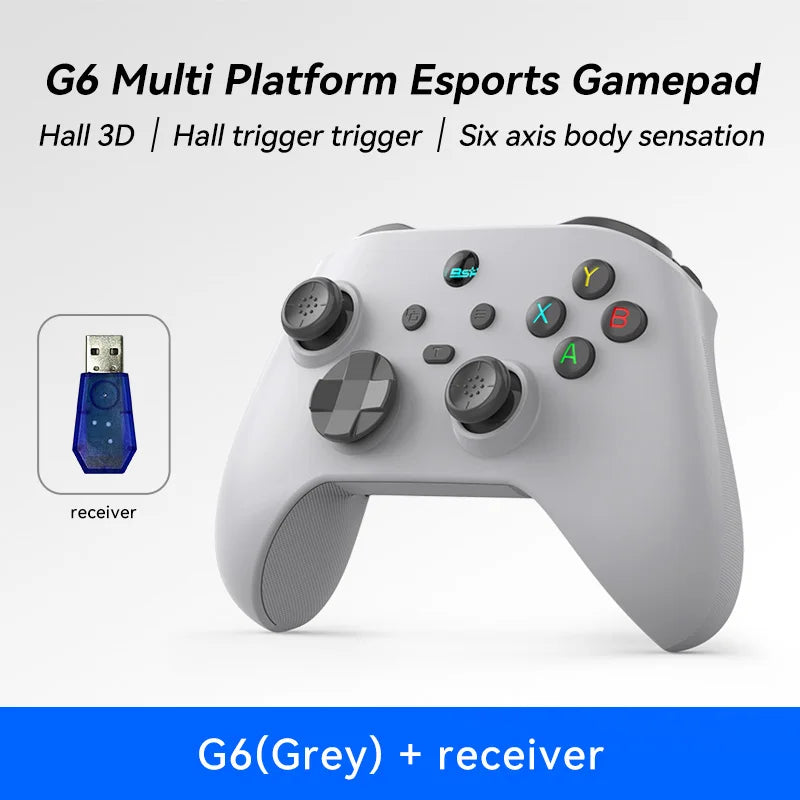 G6 wireless gamepad grey by FLIPSTYLEZLLC with hall trigger joysticks and USB receiver on Tampa Home & Garden Store