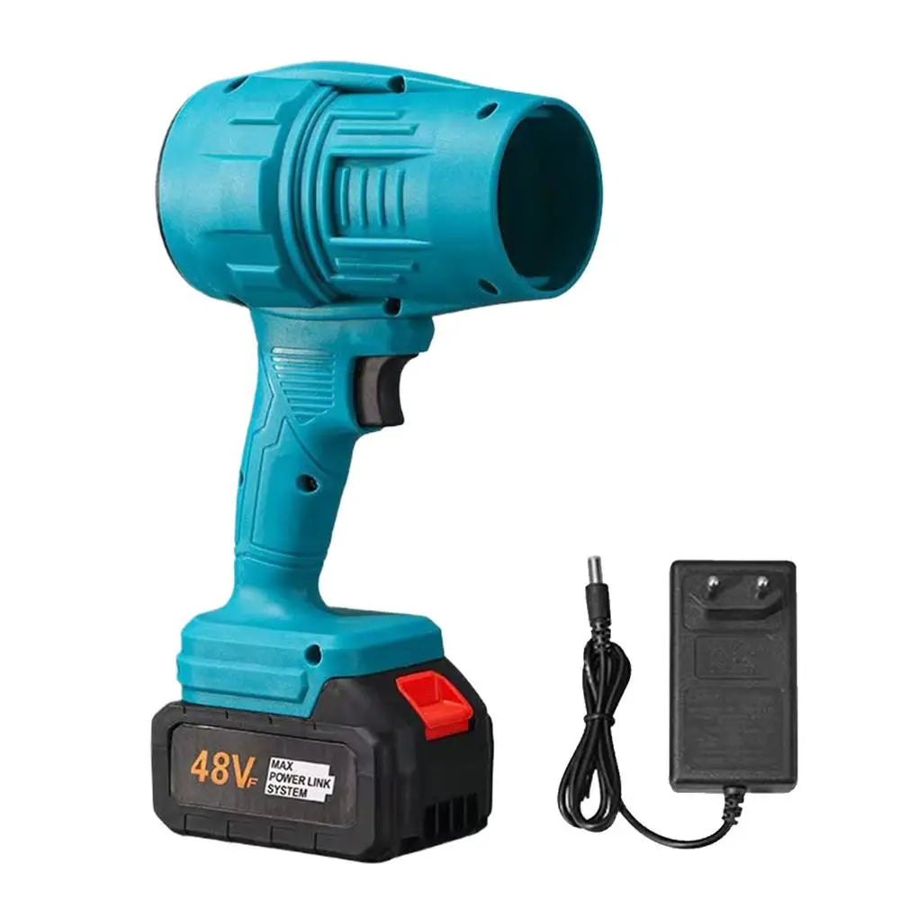 Cordless mini air blower handheld jet fan teal UpTrend Deals 48V battery pack and charger on Tampa Home & Garden Store
