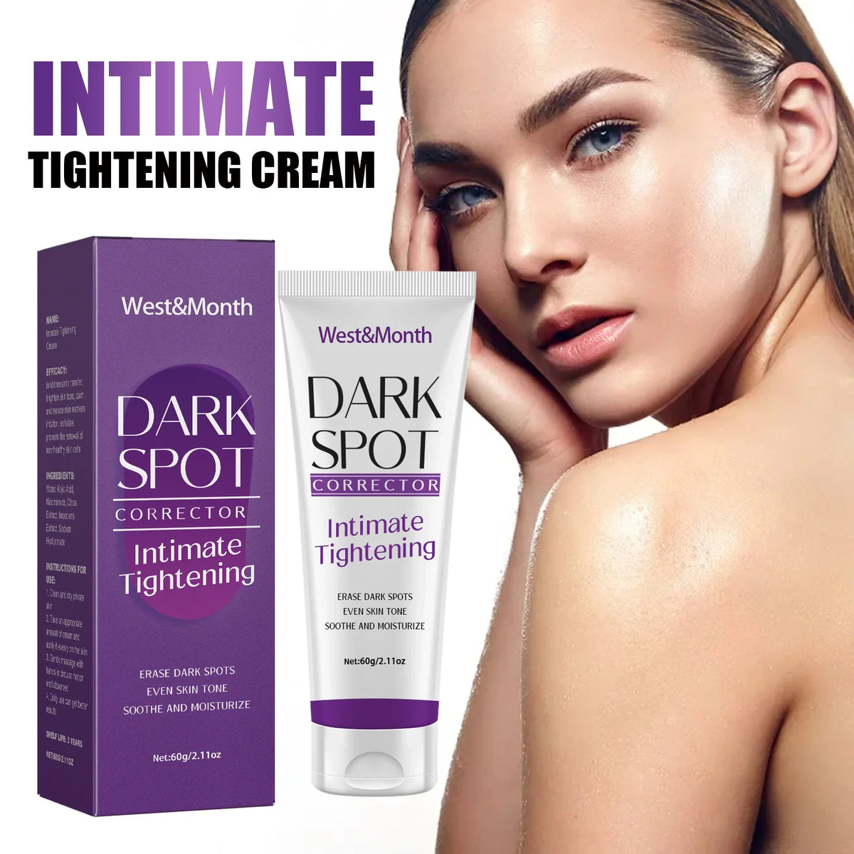 Silcy Skin dark spot remover lotion with purple Dark Spot box and Intimate Tightening tube 60g on Tampa Home & Garden Store