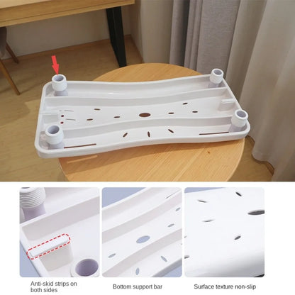 UpTrend Deals adjustable bathtub shower board white non-slip bath seat with handle on Tampa Home & Garden Store