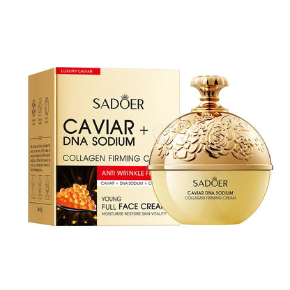 SADOER Caviar DNA Sodium Collagen Firming Cream jar with gold cap on Tampa Home & Garden Store