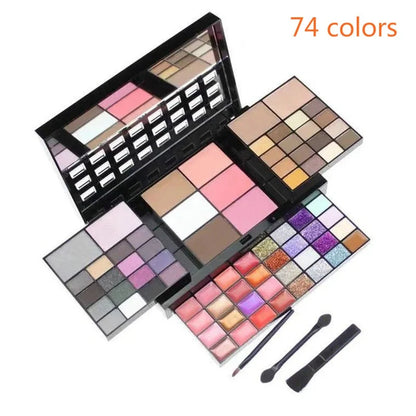 Eyeshadow palette Silcy Skin 74-color glitter and matte with long-lasting pressed powders on Tampa Home & Garden Store