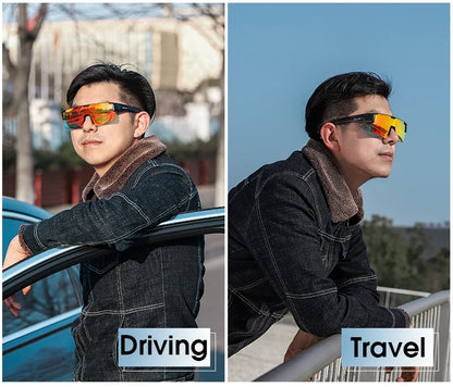 WEST BIKING cycling sunglasses with black frame and photochromic UV400 lenses by BikerZoneZ on Tampa Home & Garden Store