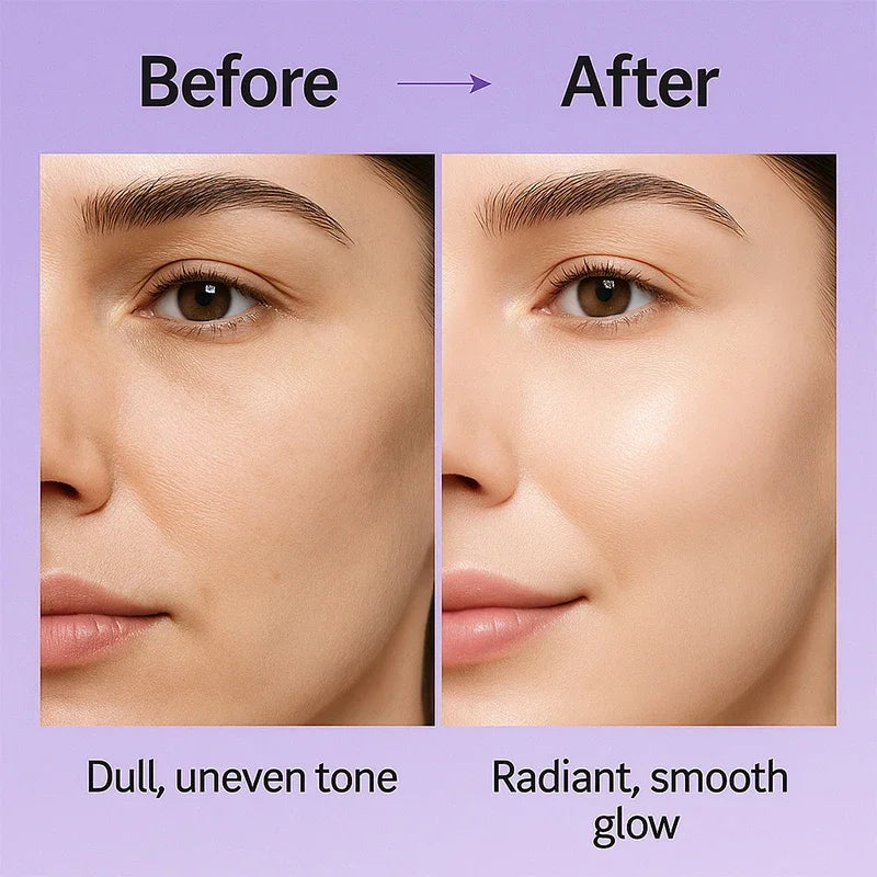 Silcy Skin NAD+ BIO Lifting-sil Firming Serum 2-panel before/after: dull to radiant skin on Tampa Home & Garden Store