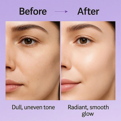 Silcy Skin NAD+ BIO Lifting-sil Firming Serum 2-panel before/after: dull to radiant skin on Tampa Home & Garden Store
