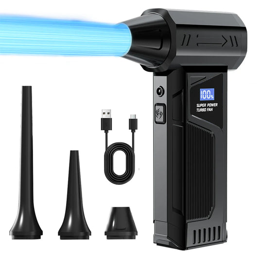 Wireless Turbo Air Blower 2025 – Brushless Jet Fan with LED Display for Car Cleaning - Tampa Home & Garden Store
