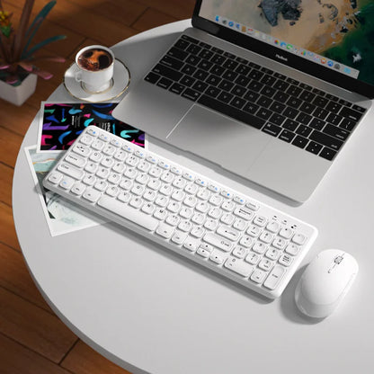 FLIPSTYLEZLLC white wireless keyboard and mouse 2-piece set, ultra-thin office design on Tampa Home & Garden Store