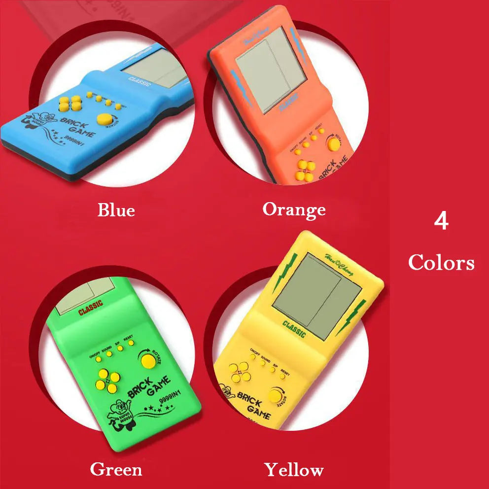 Rechargeable pocket game console, handheld device, 4 colors blue orange green yellow on Tampa Home & Garden Store