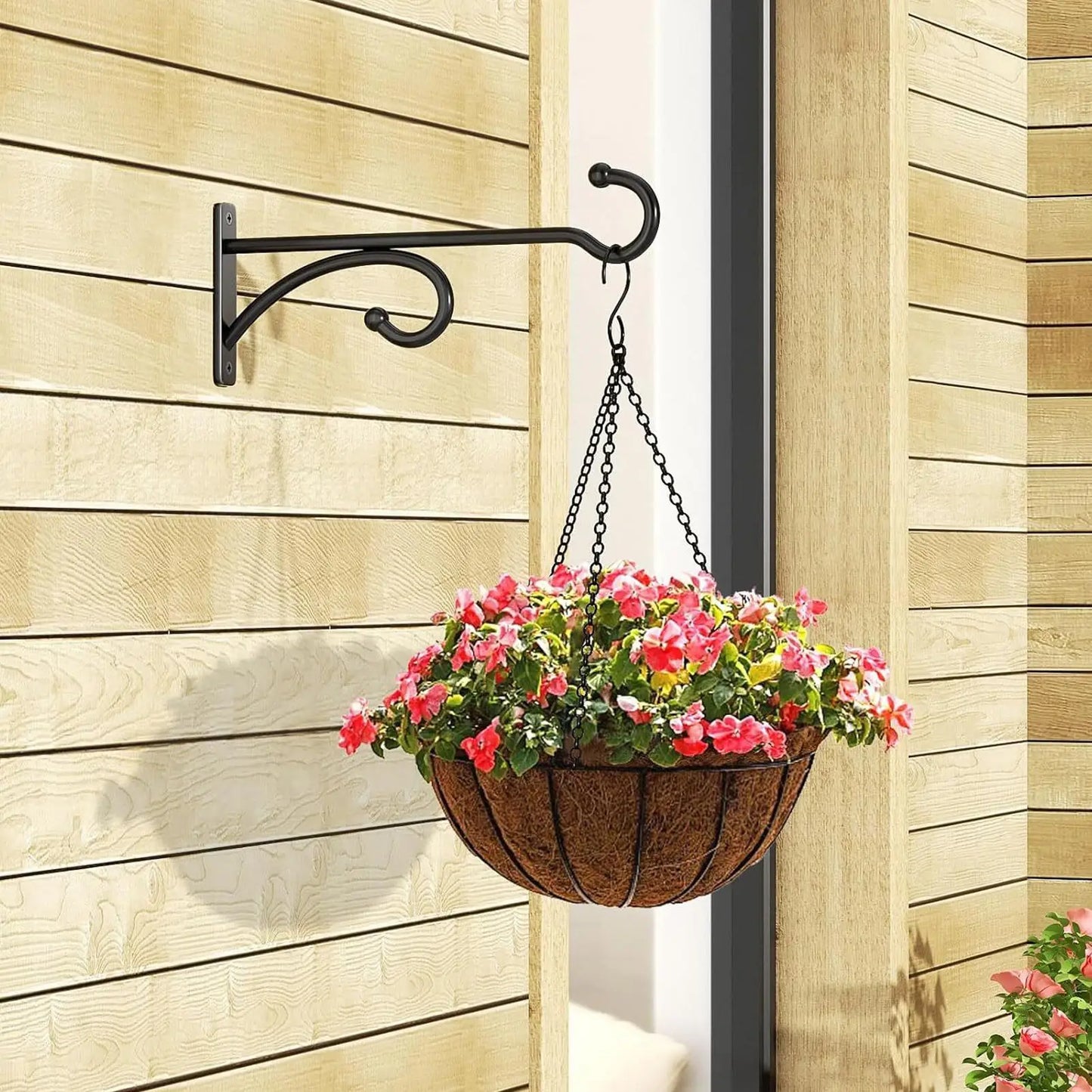 Pair Of Wall Iron Hooks For Outdoor or Garden Use