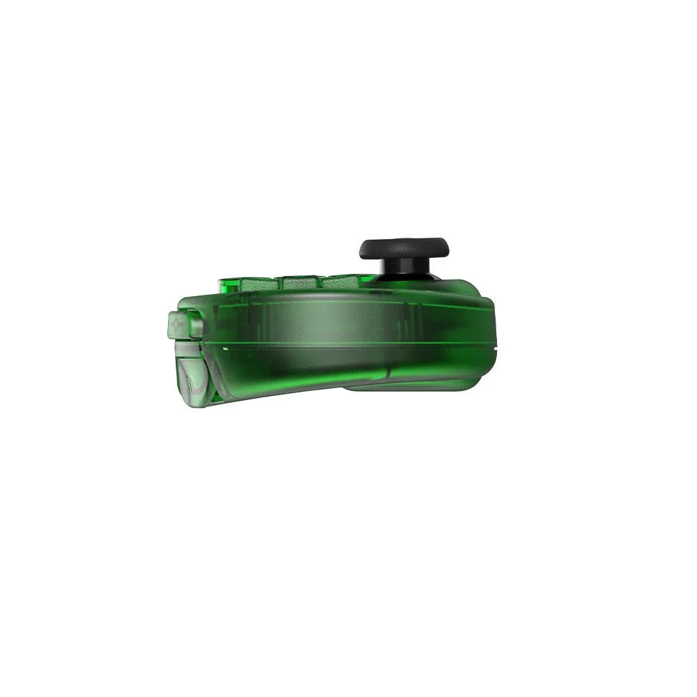 8Bitdo SN30 Pro Bluetooth gamepad in translucent green with black joystick, side view on Tampa Home & Garden Store