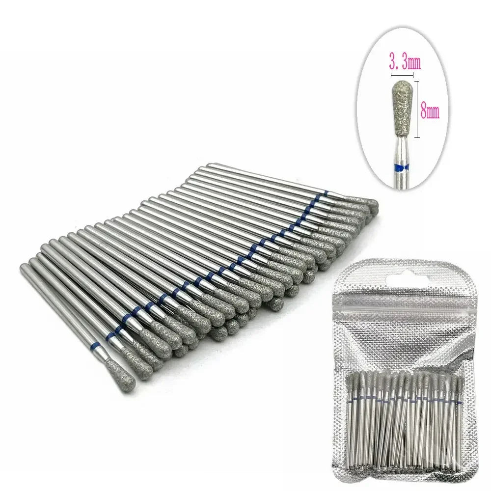 50pc diamond nail drill bit set Silcy Skin with silver diamond bits and blue bands in pouch on Tampa Home & Garden Store