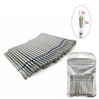 50pc diamond nail drill bit set Silcy Skin with silver diamond bits and blue bands in pouch on Tampa Home & Garden Store